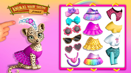 Joyful kids playing Animal Hair Salon 2 Jungle, styling animals with creativity and fun.