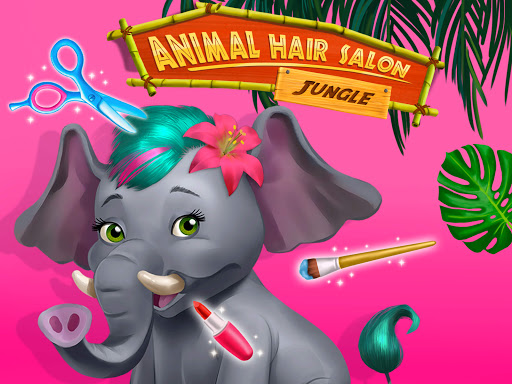 Joyful kids playing Animal Hair Salon 2 Jungle, styling animals with creativity and fun.