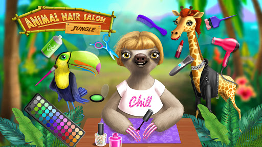 Joyful kids playing Animal Hair Salon 2 Jungle, styling animals with creativity and fun.