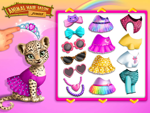 Joyful kids playing Animal Hair Salon 2 Jungle, styling animals with creativity and fun.