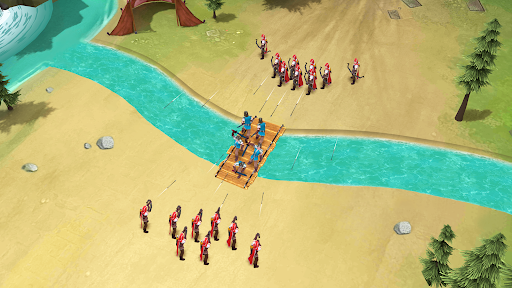 A thrilling and strategic battle scene from the mobile game Idle War, showcasing heroes in action and the immersive graphics that captivate players.