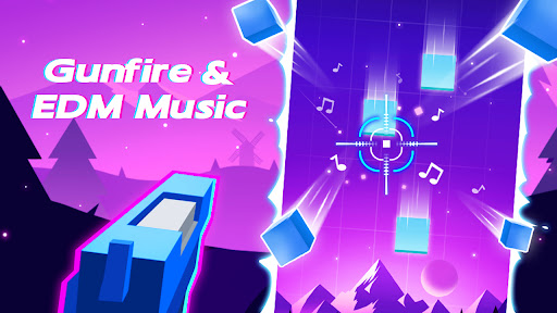 A vibrant and energetic scene of a DJ mixing beats at a lively EDM party, capturing the pulsating rhythm and creative energy of the Beat Maker & Gun Sounds app.