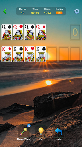 A vibrant depiction of a captivating solitaire puzzle game, illustrating the fun and engaging experience it offers.