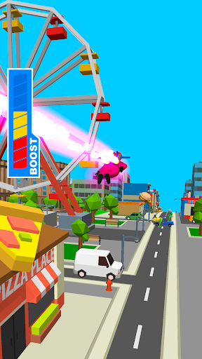 A thrilling scene of a biker soaring through the skies, capturing the essence of adventure and excitement in Bike Hop.