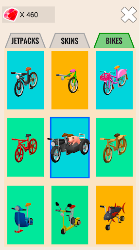 A thrilling scene of a biker soaring through the skies, capturing the essence of adventure and excitement in Bike Hop.