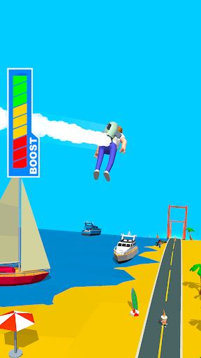 A thrilling scene of a biker soaring through the skies, capturing the essence of adventure and excitement in Bike Hop.