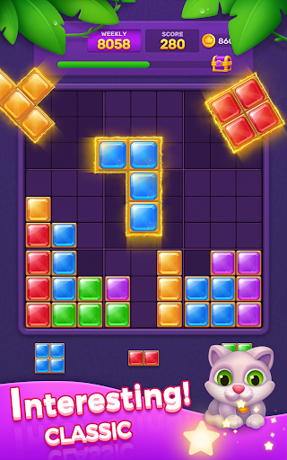 A vibrant and engaging puzzle game filled with colorful jewel blocks, inviting players to immerse themselves in strategic gameplay.