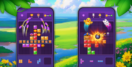 A vibrant and engaging puzzle game filled with colorful jewel blocks, inviting players to immerse themselves in strategic gameplay.