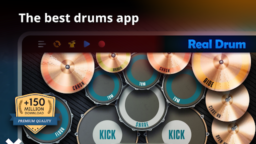 Excitement and creativity of drumming with Real Drum App, a digital percussion tool.