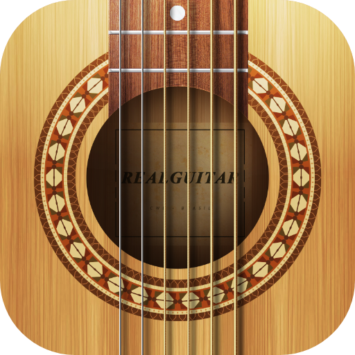 A passionate musician strumming a guitar, symbolizing the joy and creativity that the Real Guitar App brings to users.