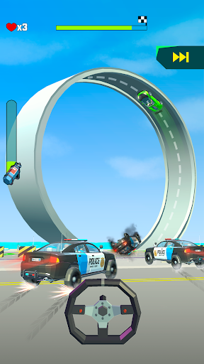 A thrilling race car speeding down a track with vibrant graphics, showcasing excitement and adrenaline.