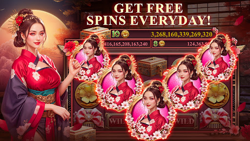 A thrilling and colorful display of virtual slot machines, evoking excitement and anticipation.