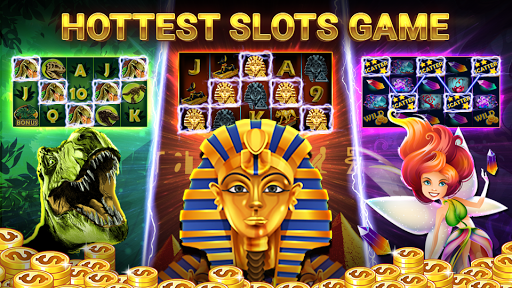 A vibrant casino scene with slot machines, players winning big, and a celebratory atmosphere, capturing the thrill and excitement of mobile slot gaming.