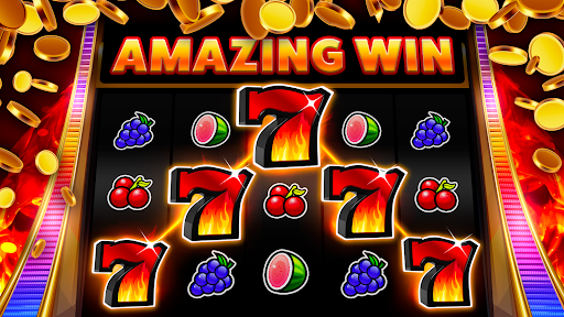 Excitement and thrill of playing casino slot machines on a mobile app, capturing the vibrant and engaging atmosphere of a casino.