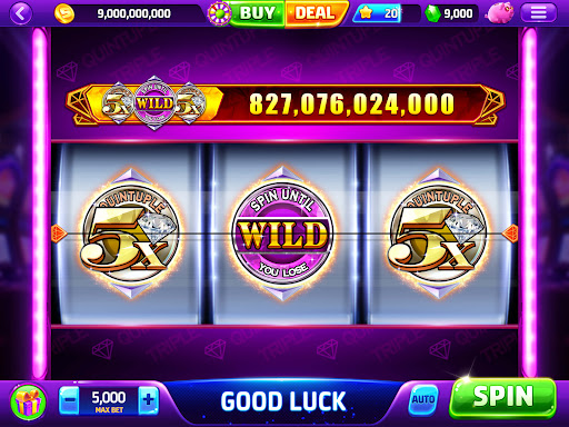 A vibrant and exciting portrayal of a virtual casino environment, capturing the thrill and allure of slot machines.