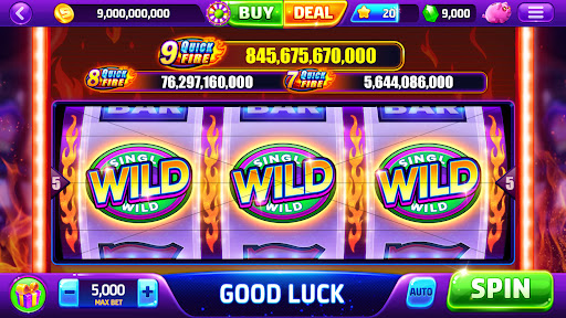 A vibrant and exciting portrayal of a virtual casino environment, capturing the thrill and allure of slot machines.