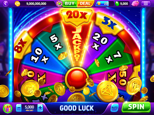 A vibrant and exciting portrayal of a virtual casino environment, capturing the thrill and allure of slot machines.