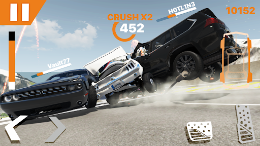 An exhilarating experience of virtual car crashes, capturing the thrill and chaos in a safe gaming environment.