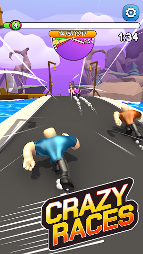 An exhilarating mobile race, capturing the thrill and anticipation of speed and competition.