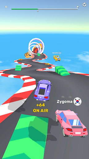 Thrilling racing game with ramps and high-speed action, capturing the excitement and adrenaline of mobile racing.