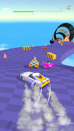 Thrilling racing game with ramps and high-speed action, capturing the excitement and adrenaline of mobile racing.