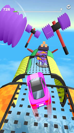 Thrilling racing game with ramps and high-speed action, capturing the excitement and adrenaline of mobile racing.