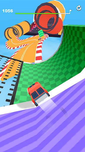 Thrilling racing game with ramps and high-speed action, capturing the excitement and adrenaline of mobile racing.