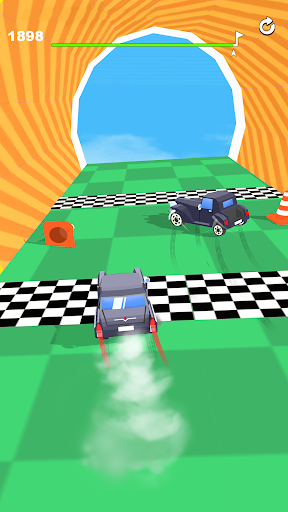 Thrilling racing game with ramps and high-speed action, capturing the excitement and adrenaline of mobile racing.