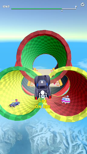 Thrilling racing game with ramps and high-speed action, capturing the excitement and adrenaline of mobile racing.