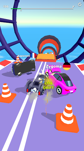 Thrilling racing game with ramps and high-speed action, capturing the excitement and adrenaline of mobile racing.