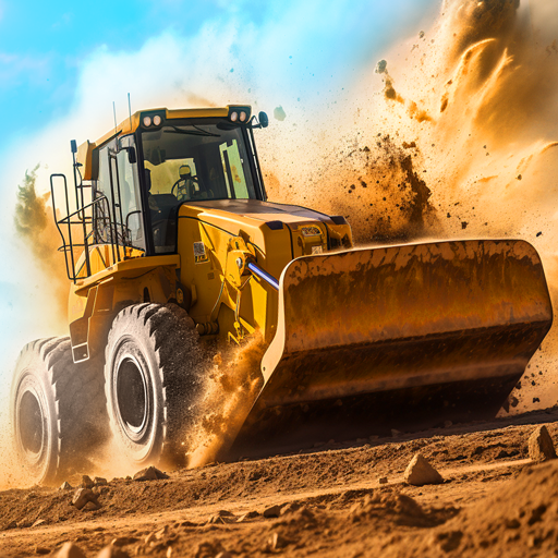 An exciting depiction of a dozer demolishing a building, capturing the thrill and strategy of the Dozer Demolish game.