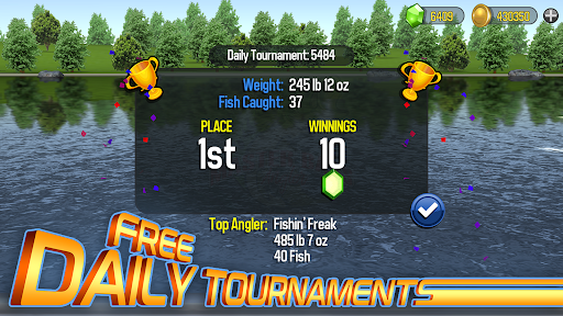 A serene and exciting digital fishing adventure awaits, capturing the essence of bass angling in a mobile game.