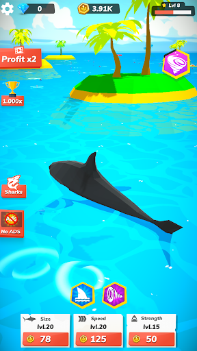 Dive into the depths of the ocean with the thrilling Idle Shark Game, where adventure and excitement await beneath the waves. Feel the adrenaline of shark-filled action.