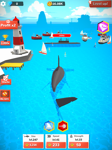 Dive into the depths of the ocean with the thrilling Idle Shark Game, where adventure and excitement await beneath the waves. Feel the adrenaline of shark-filled action.