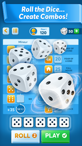 The anticipation and exhilaration of rolling dice in a captivating game of Yatzy, promising a thrilling adventure.