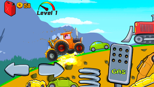 A cheerful hippo driving a colorful monster truck across a vibrant landscape, capturing the essence of adventure and fun.