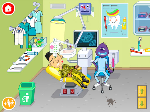 A colorful and engaging image of children playing a hospital-themed game, capturing joy, learning, and exploration in a safe and educational environment.