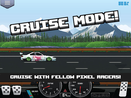 A thrilling pixel art racing adventure filled with customization and competition.