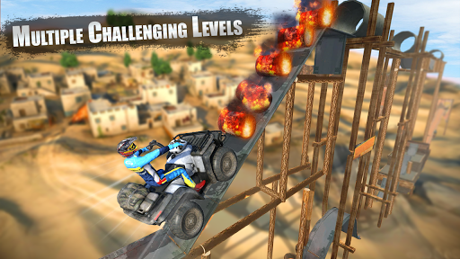 A thrilling race across rugged terrain, capturing the excitement and adventure of ATV Quad Bike Games.