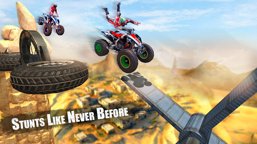 A thrilling race across rugged terrain, capturing the excitement and adventure of ATV Quad Bike Games.