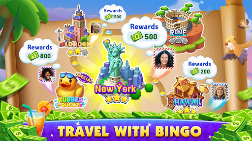 A joyful depiction of players enjoying the vibrant and exciting Bingo Vacation game, reflecting the thrill and camaraderie of online Bingo.