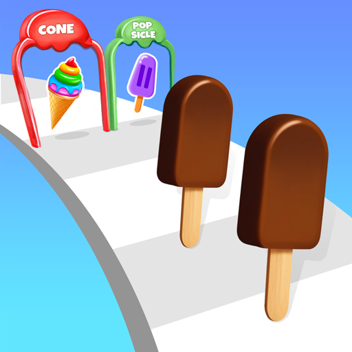 A vibrant and colorful illustration of a towering stack of ice creams and popsicles, symbolizing fun and adventure in gaming.