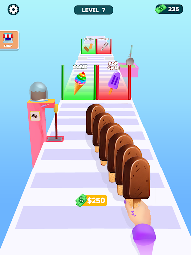 A vibrant and colorful illustration of a towering stack of ice creams and popsicles, symbolizing fun and adventure in gaming.