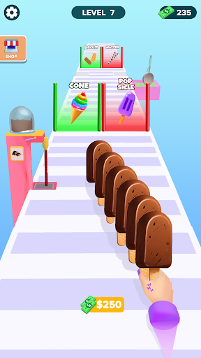 A vibrant and colorful illustration of a towering stack of ice creams and popsicles, symbolizing fun and adventure in gaming.