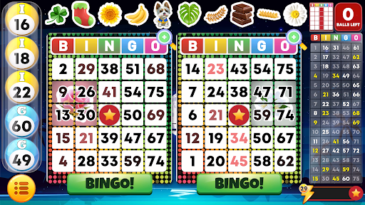 A vibrant and exciting bingo game adventure, capturing the joy and thrill of playing bingo with friends.