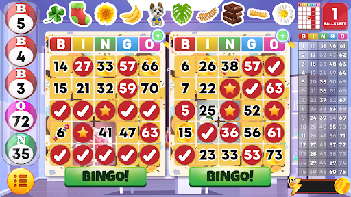 A vibrant and exciting bingo game adventure, capturing the joy and thrill of playing bingo with friends.