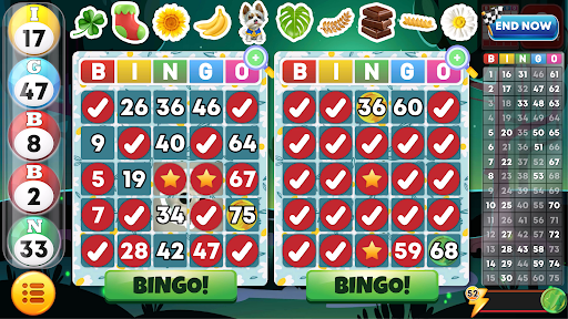 A vibrant and exciting bingo game adventure, capturing the joy and thrill of playing bingo with friends.