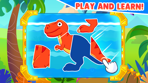 A joyful toddler exploring a vibrant world of dinosaurs, filled with fun and learning.