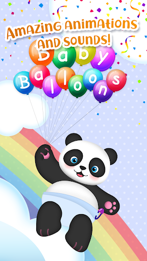 A vibrant and joyful scene of children playing and learning with colorful balloons, symbolizing the fun and educational theme of the Baby Balloons App.