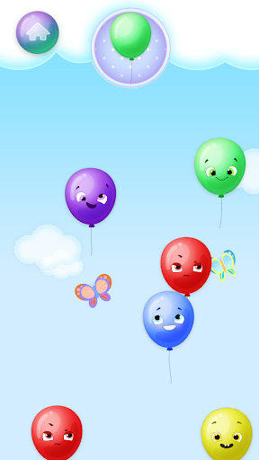 A vibrant and joyful scene of children playing and learning with colorful balloons, symbolizing the fun and educational theme of the Baby Balloons App.